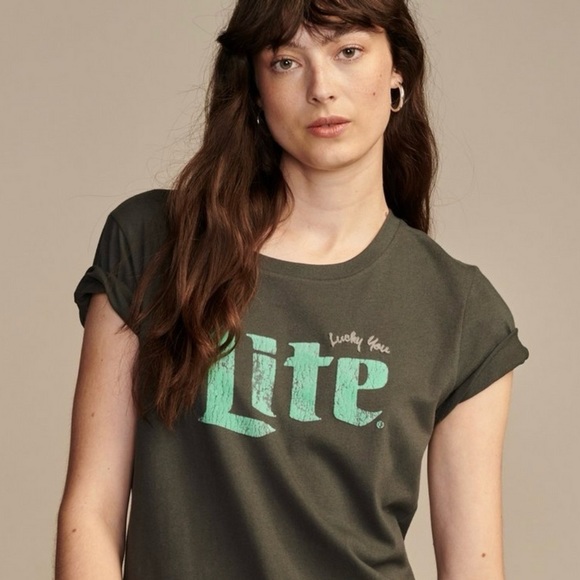 NWT Lucky Brand Miller Lite Flock Classic Crew - Picture 6 of 8